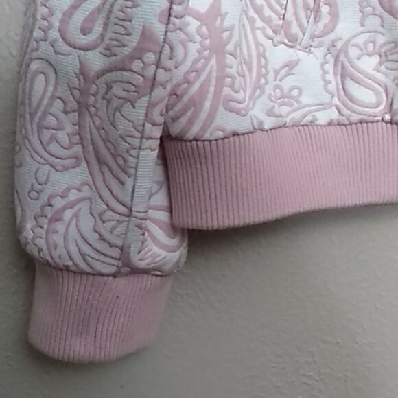 Bomber Pink, Victoria Beckham Lined Blush Paisley Bomber Jacket M - Picture 3 of 8